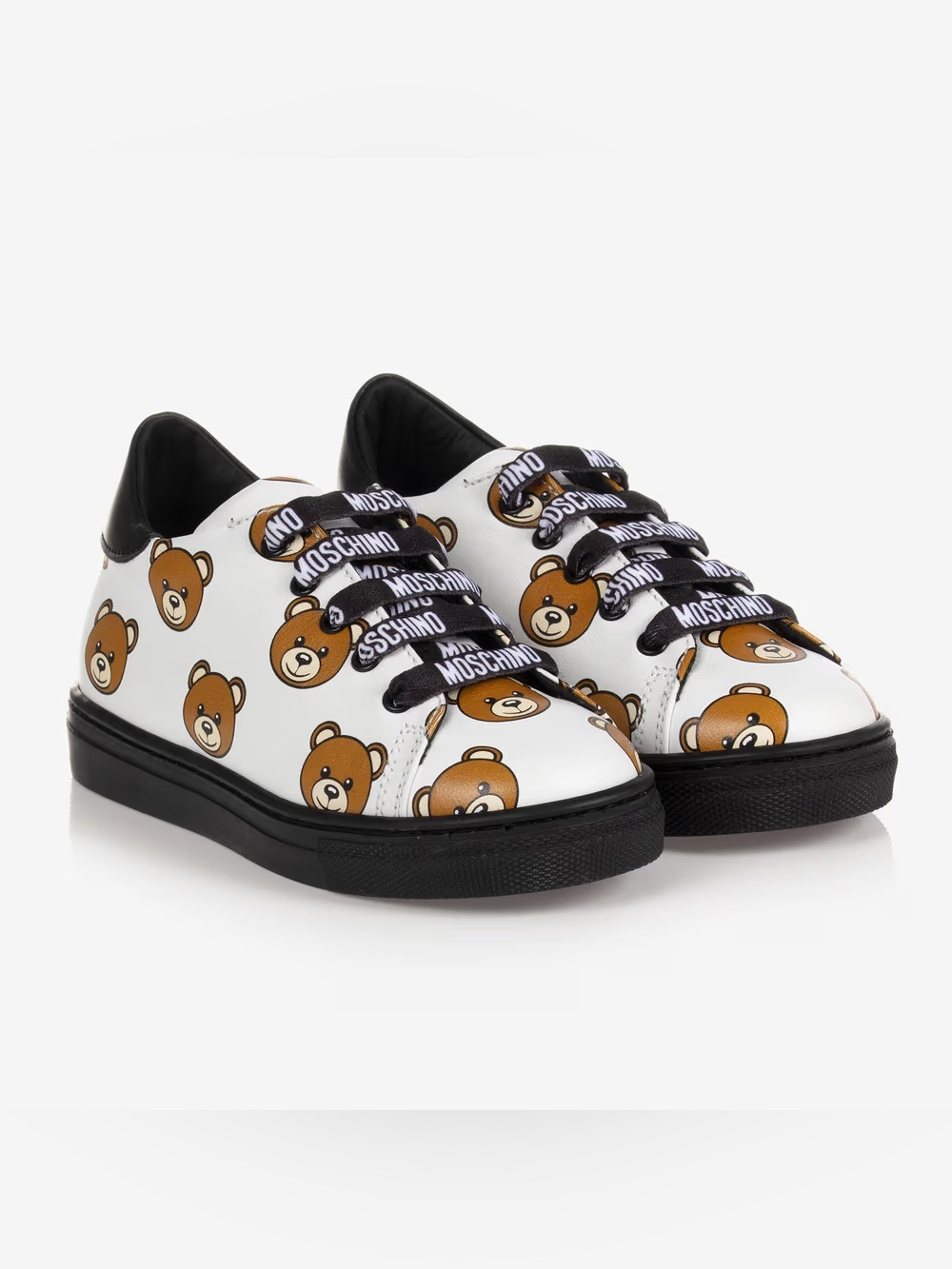 Moschino White Teddy Bear Logo Sneakers 27 US 10